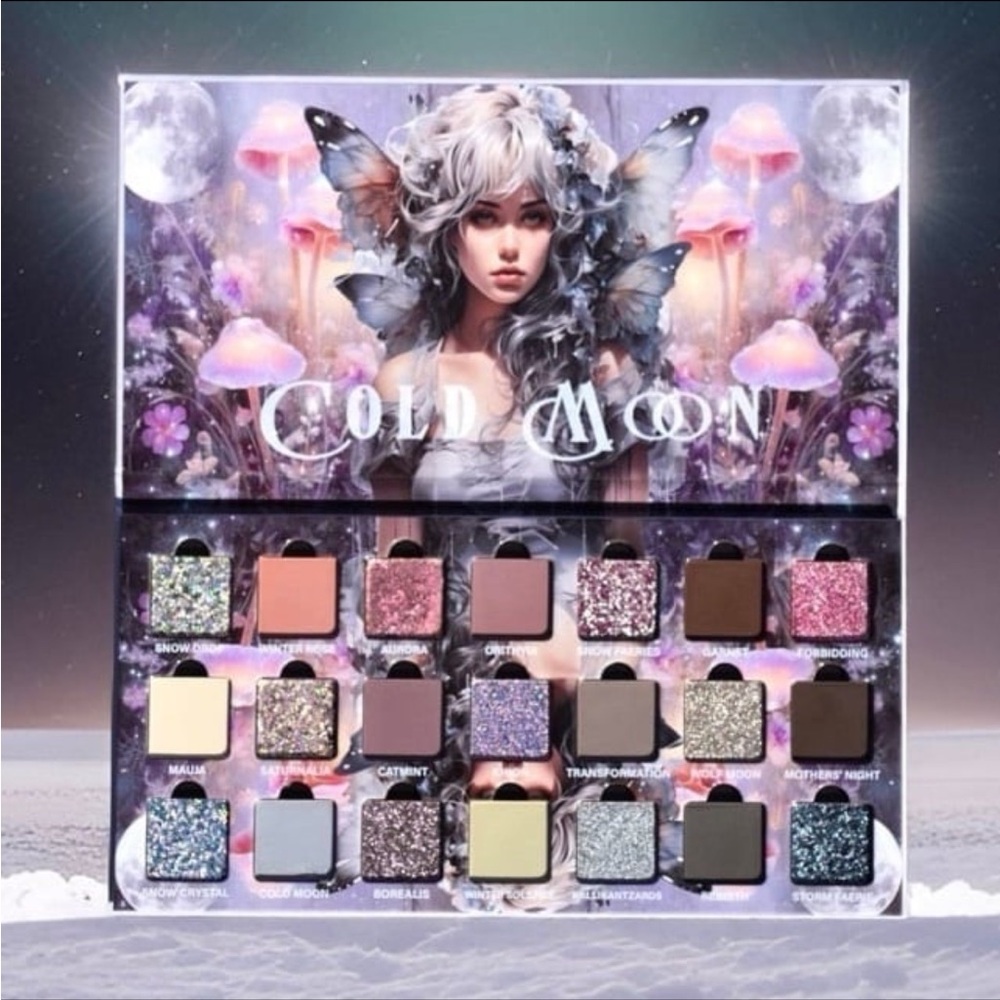 Ensley Reign Indie Metallic Matte Eyeshadow Palette #Cold Moon - Picture 2 of 6